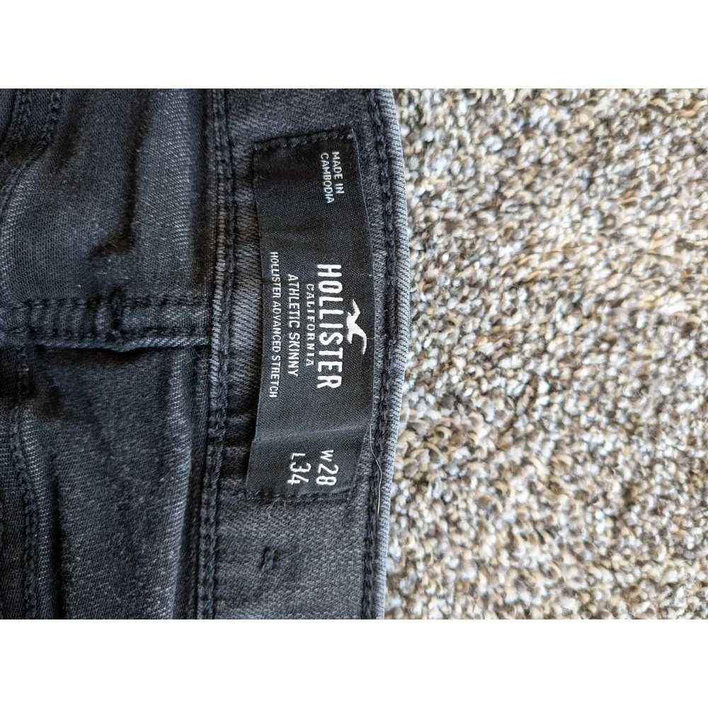 Hollister California Athletic Skinny Jeans Black‎ Men's W28 L30 Advanced Stretch